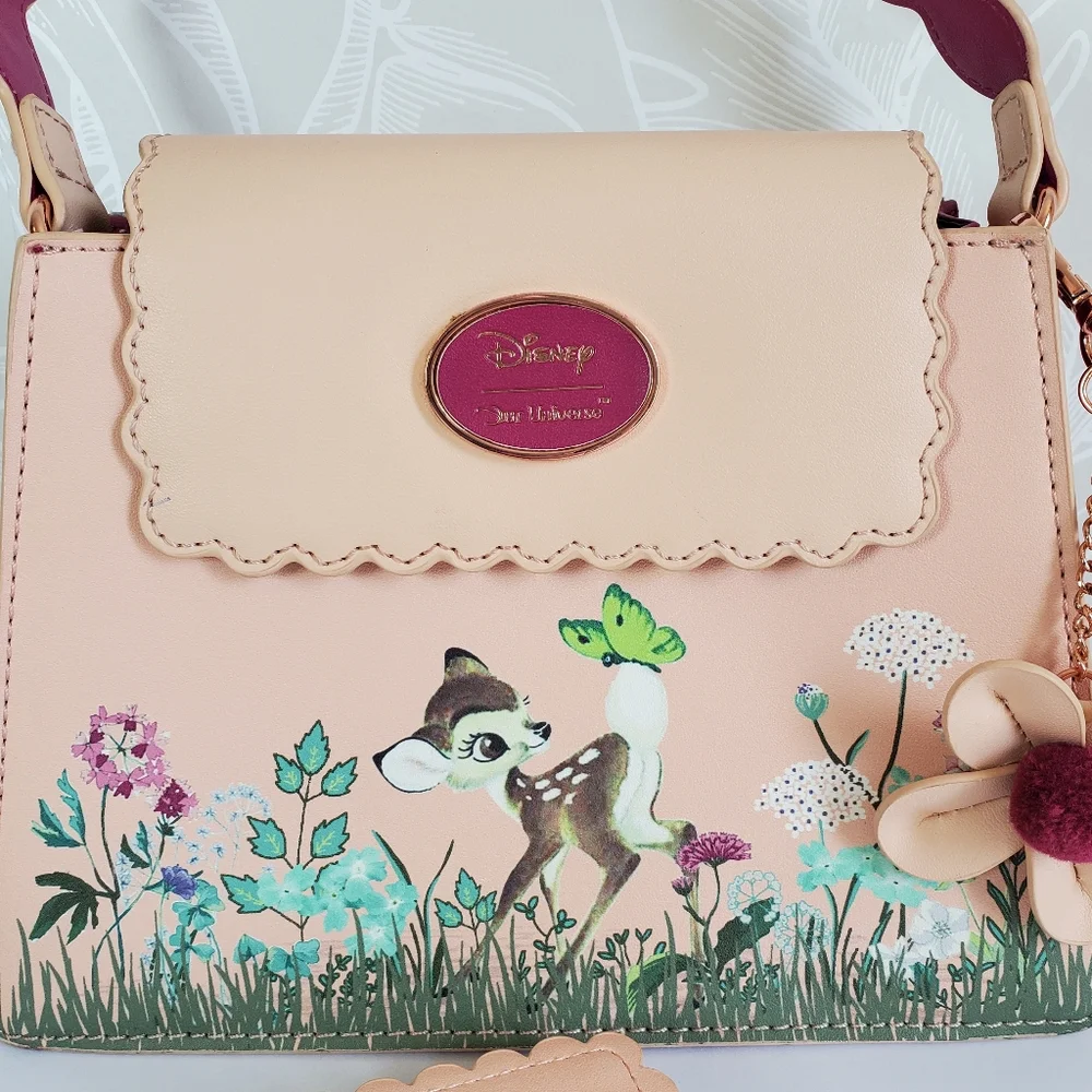 Disney Our Universe Bambi Watercolor Portrait Handbag & Matching Wallet Set